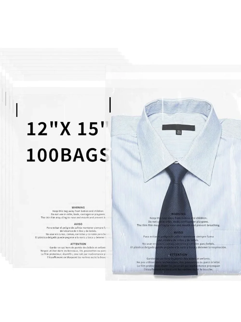 New: Clear Poly Bags, 12